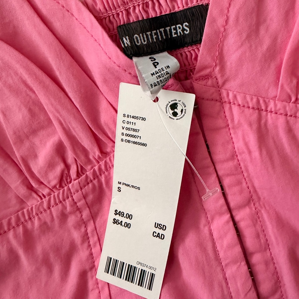 Urban Outfitters NWT Women’s Kendall Poplin Bustier Pink Corset Top
